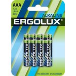 Ergolux Alkaline BL8 LR03 (LR03 BP8, мизинчиковая батарейка ААА 1.5В)