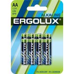 Ergolux Alkaline BL8 LR6 (LR6 BP8, пальчиковая батарейка АА 1.5В)