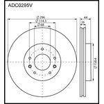 ADC0295V, Диск тормозной | перед |
