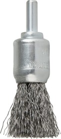 Фото 1/3 Щетка кистевая волнистая с хвостовиком 12 мм, проволока - сталь 0.30 мм DB80163382