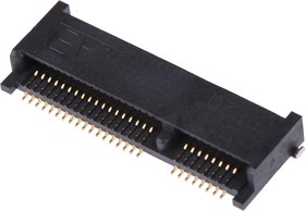 Фото 1/2 MM60-52-B1-B1, 52 Way Right Angle Mini PCIe, PCI Memory Card Connector With Solder Termination