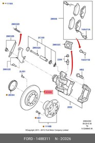 Диск тормозной задний FORD 1 488 311