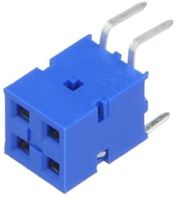 Фото 1/2 71991-802LF, Dubox®, Board To Board Connector, Receptacle, Vertical, Through Hole, Double Row, Dual Entry, 4 Position, 2.54mm (0.100in) Pitc