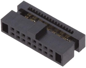 Фото 1/2 20021444-00016T4LF, Minitek127®, Wire to Board connector, IDC Receptacle, Double Row, 16 Positions, 1.27 mm (.050in) * 1.27 mm (.050in) Pitc