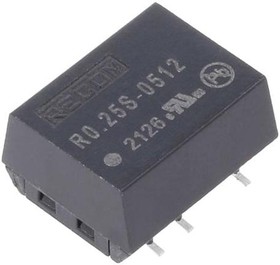 R0.25S-0512, Isolated DC/DC Converters - SMD CONV DC/DC 0.25W 05VIN 12VOUT