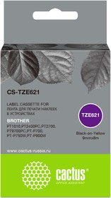Фото 1/5 Картридж ленточный Cactus CS-TZE621 черный для Brother 1010, 1280, 1280VP, 2700VP