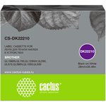 Картридж ленточный Cactus CS-DK22210 черный для Brother P-touch QL-500, QL-550 ...