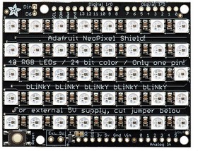 1430, Adafruit Accessories NeoPixel Shield for Arduino - 40 RGB LED