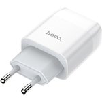 Блок питания (сетевой адаптер) HOCO C72A Glorious один порт USB, 5V, 2.1A, белый