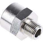 2520-1/8-1/4, Straight Threaded Adaptor, R 1/8 Male to R 1/4 Female ...