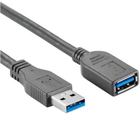 Фото 1/2 EX294775RUS, Удлинитель USB 3.0 ExeGate EX-CC-USB3-AMAF-0.15L (Am/Af, угловой 90-градусный коннектор (горизонтальный левый), 0,15м)