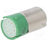 15200351, Индикат.лампа: LED; BA9S,T10; зеленый; пластик; 24ВDC; -20-60°C