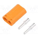 LCB30-M, Plug; DC supply; LC; male; PIN: 2; for cable; soldering; orange; 20A