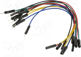 WJW011, Connection cable; L: 150mm; male-female; PIN: 1; mix colours