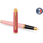 Ручка перьев. Waterman Hemisphere Colour Blocking (2179896) Pink GT F сталь ...