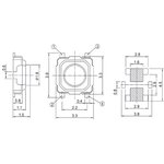 KLS7-TS4502-3.8-180-T кнопка такт.SMD h=3.8мм (IT-1109S-160G-G) лента