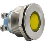 622-1303-304F, LED Panel Mount Indicator Uni-Color Yellow 350mcd 2-Pin Bag