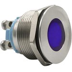 622-1402-304F, LED Panel Mount Indicators 22mm FLT PMI BLUE 6VDC