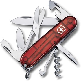 Фото 1/5 1.3703.T, Нож Victorinox Climber, 91 мм, 14 функций, полупрозрачный красный