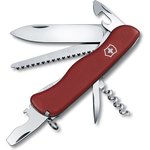0.8363, Нож Victorinox Forester, 111 мм, 12 функций, с фиксатором лезвия, красный