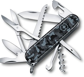 Фото 1/7 1.3713.942, Нож Victorinox Huntsman, 91 мм, 15 функций, морской камуфляж