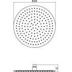 Лейка для верхнего душа S-000Y12 300 мм 23330