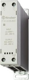 Фото 1/3 77.31.8.230.8070, 77 Series Solid State Relay, 30 A Load, DIN Rail Mount, 480 V ac Load, 230 V ac Control