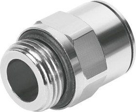 NPQM-D-G38-Q12-P10, Straight Threaded Adaptor, G 3/8 Male to Push In 12 mm, Threaded-to-Tube Connection Style, 558670