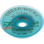 60-3-5, 1.5m No Clean Desoldering Braid, Width 2mm