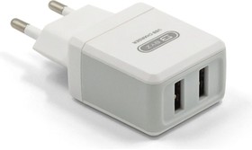 Фото 1/5 Сетевое зарядное устройство 2хUSB-А, 2.1А + кабель AM-microBM 1 м, белый, 23750-B36MW