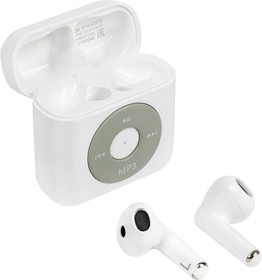 Фото 1/8 Гарнитура вкладыши Hiper TWS MP3 HDX15 белый беспроводные bluetooth в ушной раковине (HTW-HDX15)