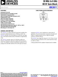 ADL5611ARKZ-R7, Усилительный блок ВЧ/ПЧ диапазона 30 МГц - 6 ГГц [SOT ...