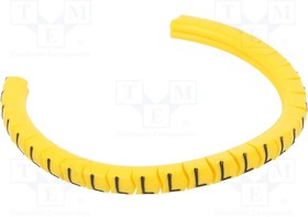 PA-02003PV40.L, Маркер для проводов и кабеля; Маркировка: L; 1,3-3мм; ПВХ; желтый