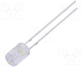 OSM5DK5GA1B-12V, LED; 5mm; white warm; 750?1120mcd; 100°; Front: flat; 12?15V; 225mW