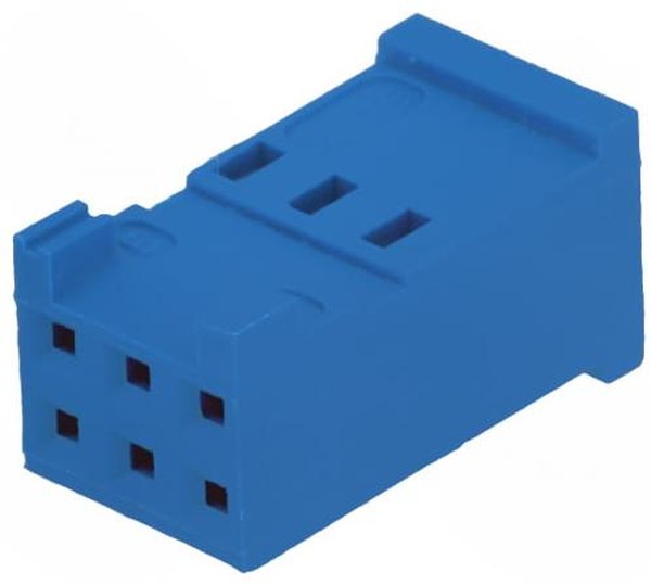 281839-3, Connector Housing, AMPMODU HE 13/HE 14, Socket, 6