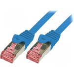 CQ2086S, Patch cord; S/FTP; 6; stranded; Cu; LSZH; blue; 7.5m; 27AWG