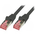 CQ2093S, Patch cord; S/FTP; 6; stranded; Cu; LSZH; black; 10m; 27AWG