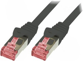 Фото 1/2 CQ2073S, Patch cord; S/FTP; 6; stranded; Cu; LSZH; black; 5m; 27AWG
