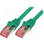 CQ2075S, Patch cord; S/FTP; 6; stranded; Cu; LSZH; green; 5m; 27AWG