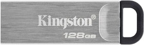 Фото 1/10 Флеш Диск Kingston 128Gb DataTraveler Kyson DTKN/128GB USB3.1 серебристый/черный