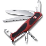 Складной нож Victorinox RangerGrip 55, функций: 12, 130мм, красный / черный ...