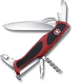 Фото 1/4 0.9553.MC, Нож Victorinox RangerGrip 61, 130 мм, 11 функций, красный с черным