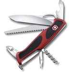 Складной нож Victorinox RangerGrip 79, функций: 12, 130мм, красный / черный ...