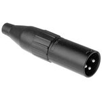 AC3MMBJ, XLR Connectors 3 Pole XLR Male Cable Connector Stamped Contacts Large ...