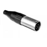 AC6AM, XLR Connectors 6 Pole XLR Male Cable Connector Machined Contacts Nickel Finish