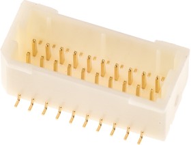 BM20B-SRDS-G-TF(LF)(SN), SHD Series Straight Surface Mount PCB Header, 20 Contact(s), 1.0mm Pitch, Shrouded