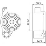 GT60620, Ролик натяжителя ремня ГРМ