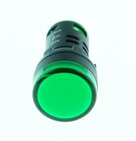 Фото 1/2 Лампа AD16-22DS(LED)матрица d22мм зеленый 220В AC (ANDELI)