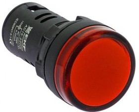 Фото 1/2 Лампа AD16-22DS(LED)матрица d22мм красный 220В AC (ANDELI)