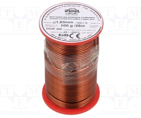 DN2E1,60-500G, Coil wire; double coated enamelled; 1.6mm; 0.5kg; -65?200°C